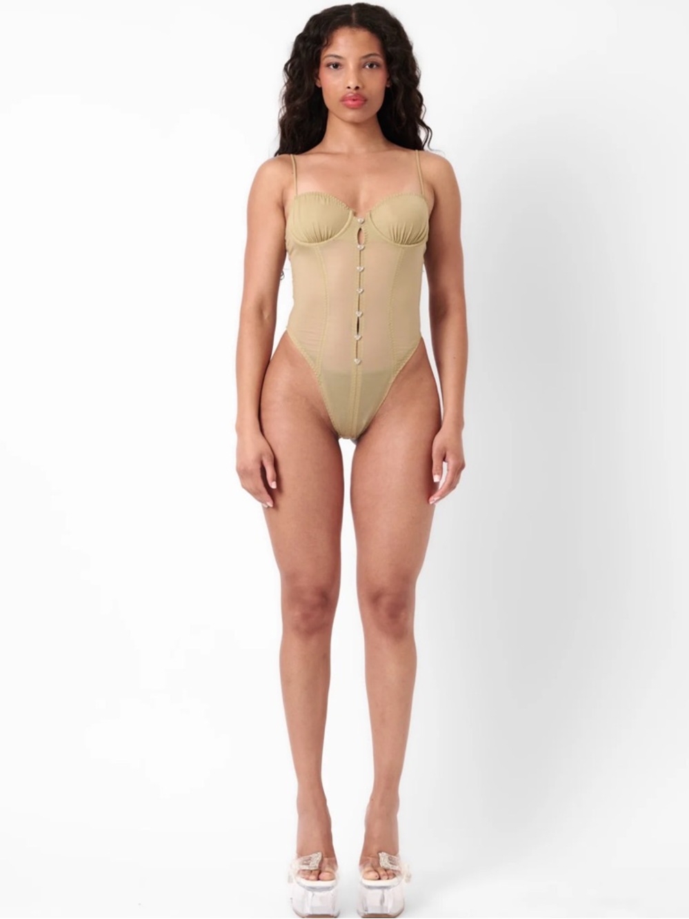 Poster Girl - VIXXEN BODYSUIT TAUPE
